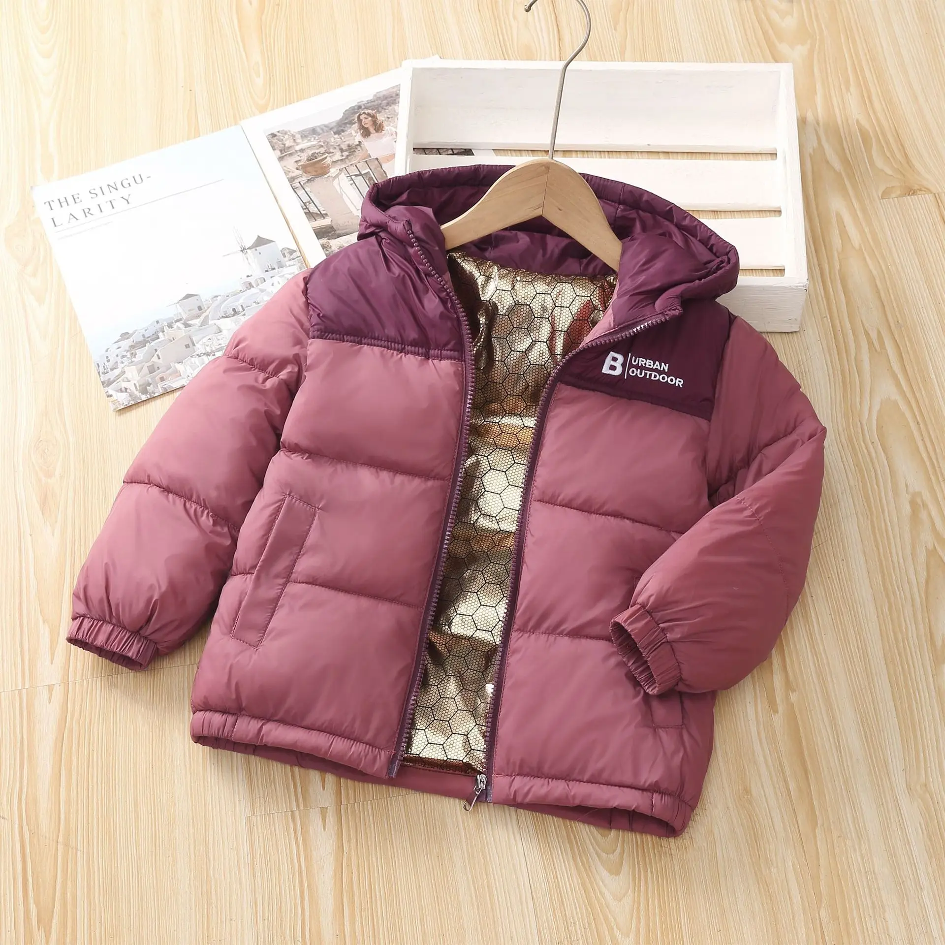 

New Korean version children's down and cotton jacket, small and medium-sized baby clothes, warm cotton jacket for boys and girls