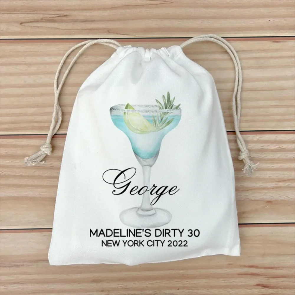 25pcs Hangover Recovery Kit Bag,Martini Favor Bags ,Margarita Gift Bags with Names,Spritzy Bachelorette Bags,Bachelorette Party