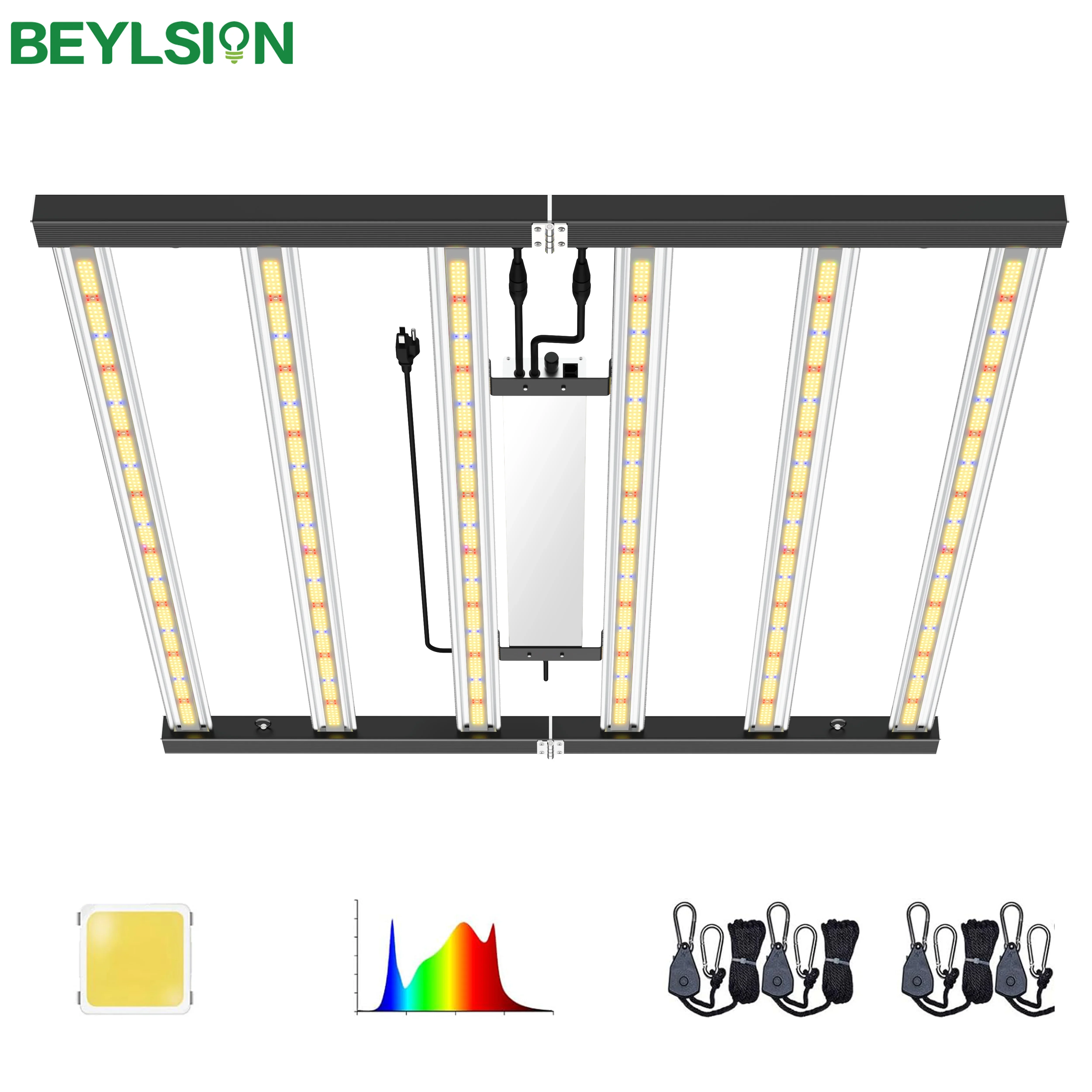 BEYLSION Dimmable Full Spectrum Samsung LED Grow Light Bar Foldable Professional Greenhouse Grow lamp For Indoor Plants