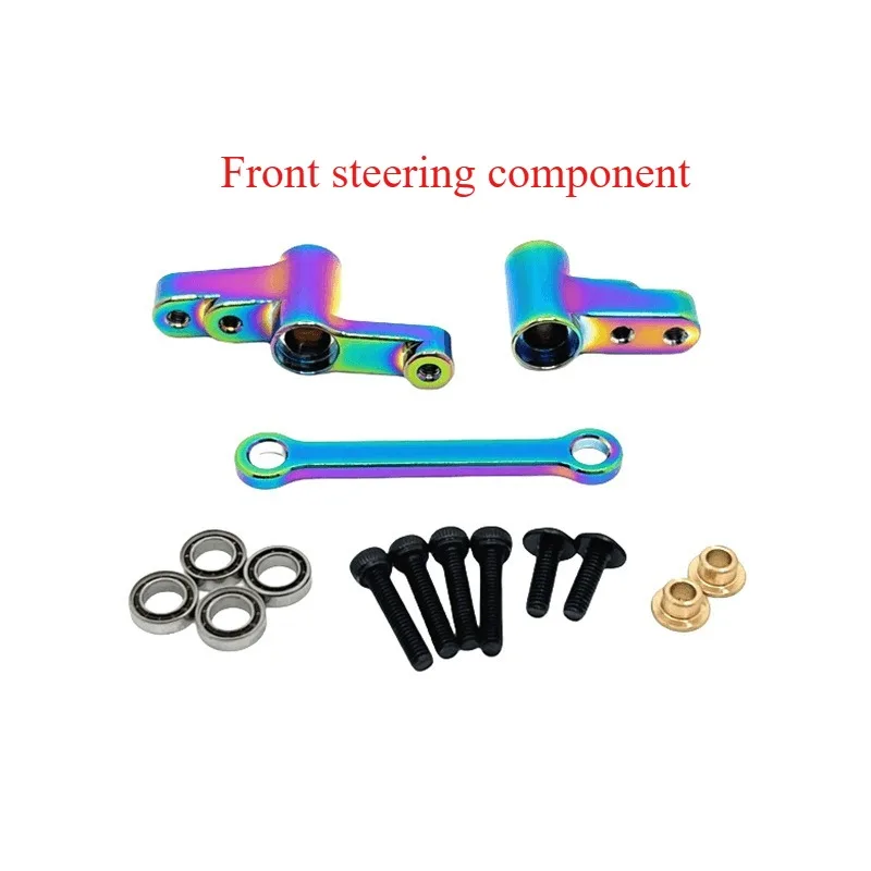 MJX Hyper Go 14304 14303 14302 14301 RC قطع غيار السيارات المعدنية كأس التوجيه العلوي السفلي سوينغ الذراع مجموعة صدمة برج قوس ترقية أجزاء #4