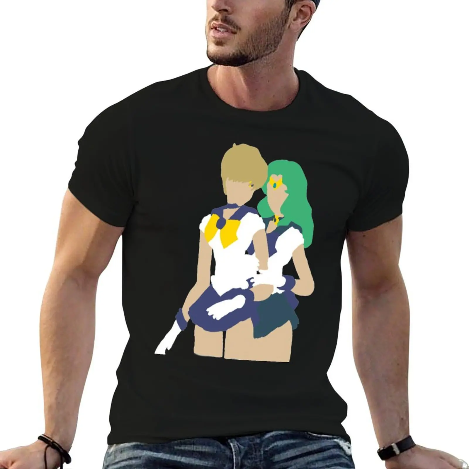 

shirts cotton men for & t for for man shirts casual Neptune Uranus anime soft t shirts man T-Shirt man t