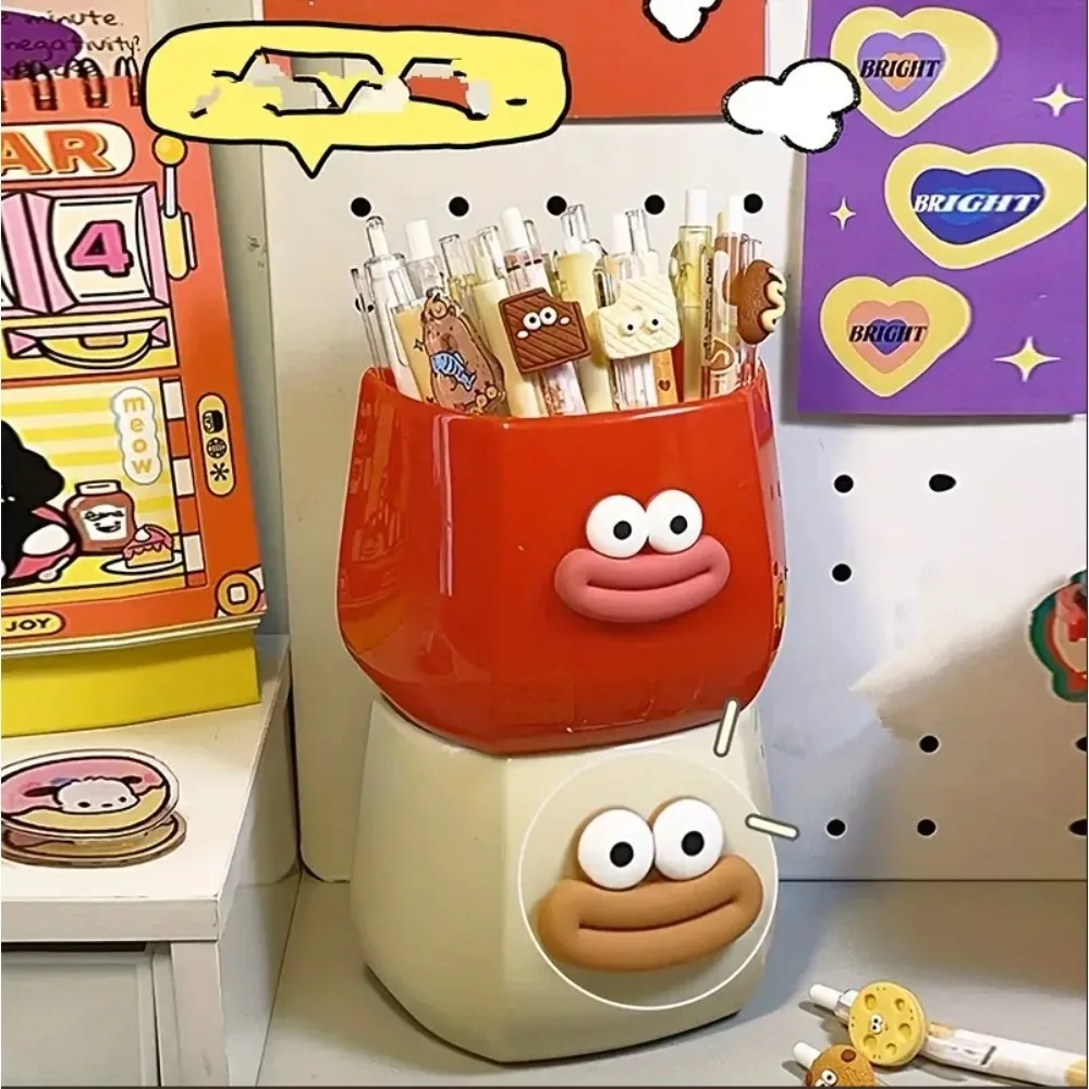 

Magnetic cute big mouth pen holder - DIY office storage box, office decoration, refrigerator door sticker storage box