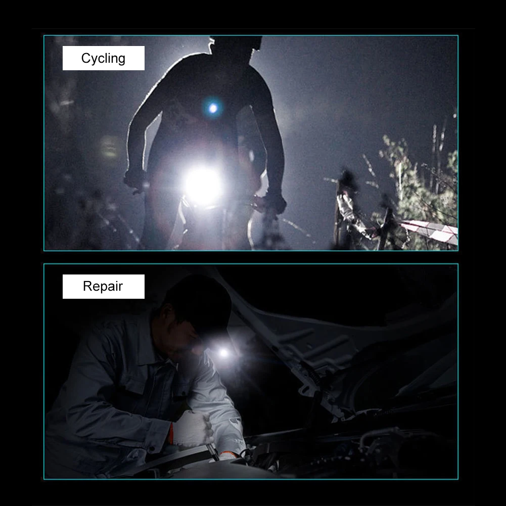 Ultra Bright Mini Hat Clip Flashlight Motion Sensor Mini Caps Light Headlamp USB Charging 180mAh for Outdoor Camping Fishing