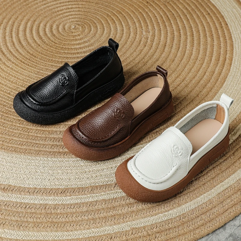 

AIYUQI 2026New Women's loafers Nonslip Casual Female boat shoes Large size Autumn Genuine Leather Women Sneakers shoe