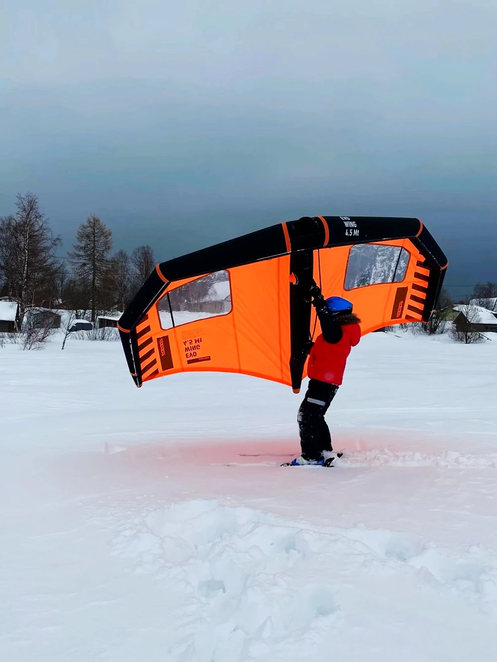 Surf Snow Ski Wing Foil Wing Kite Surf Red OEM Brand 2-7M Size W-D Model for Surfboard view 5