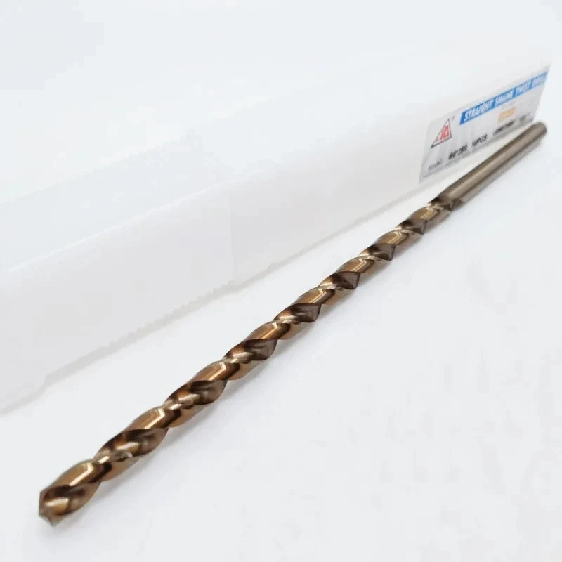 Extra-long M35 Cobalt Straight Shank Twist Broca, Ferramenta Abridor de Buracos para Aço Inoxidável, Liga de Aço, Ferro Fundido, HSS-Co5 %