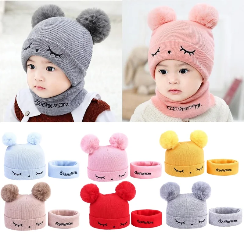 

Charming Handmade Baby Beanie and Scarf Set Winter Warm Knitted Cap for Newborns Toddlers Soft Yarn Hat with Scarf for Baby