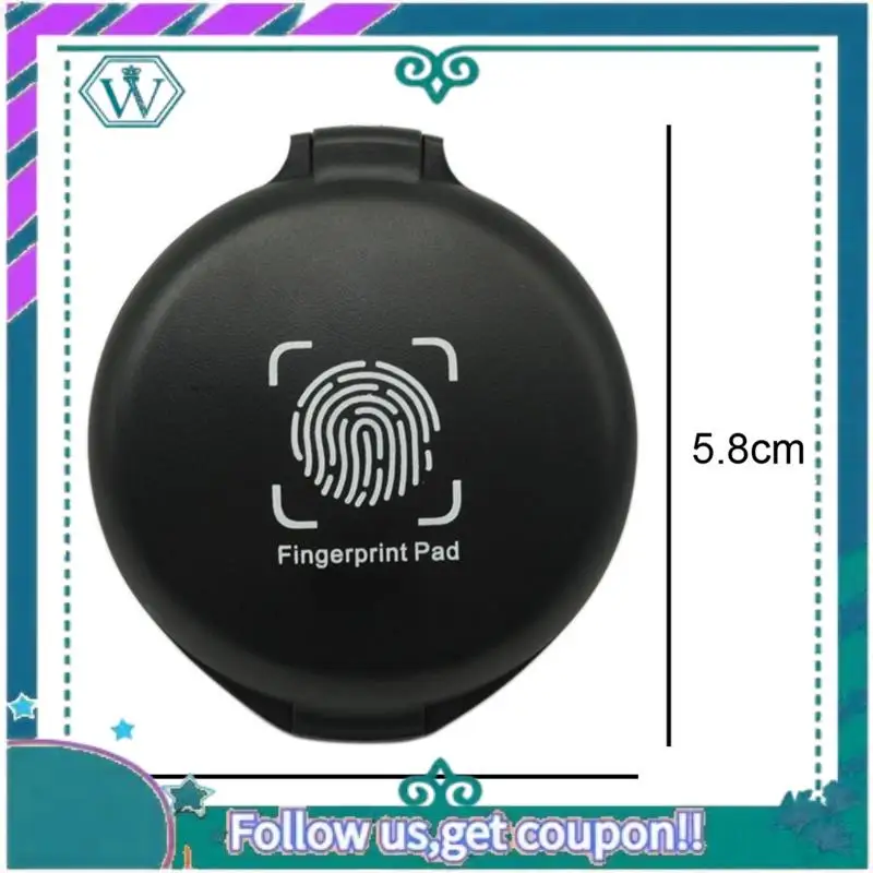 Verbeterde Vingerafdruk Inktkussen Geen Wassen Sneldrogend Draagbaar Sneldrogend Inktkussen 1 STKS Plastic