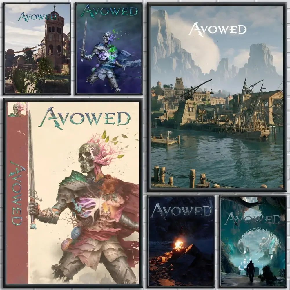 Video Game A-Avowed Poster Trendy And Easy-to-Apply Wall Art Stickers For Home Decor And Dorm Room Walls