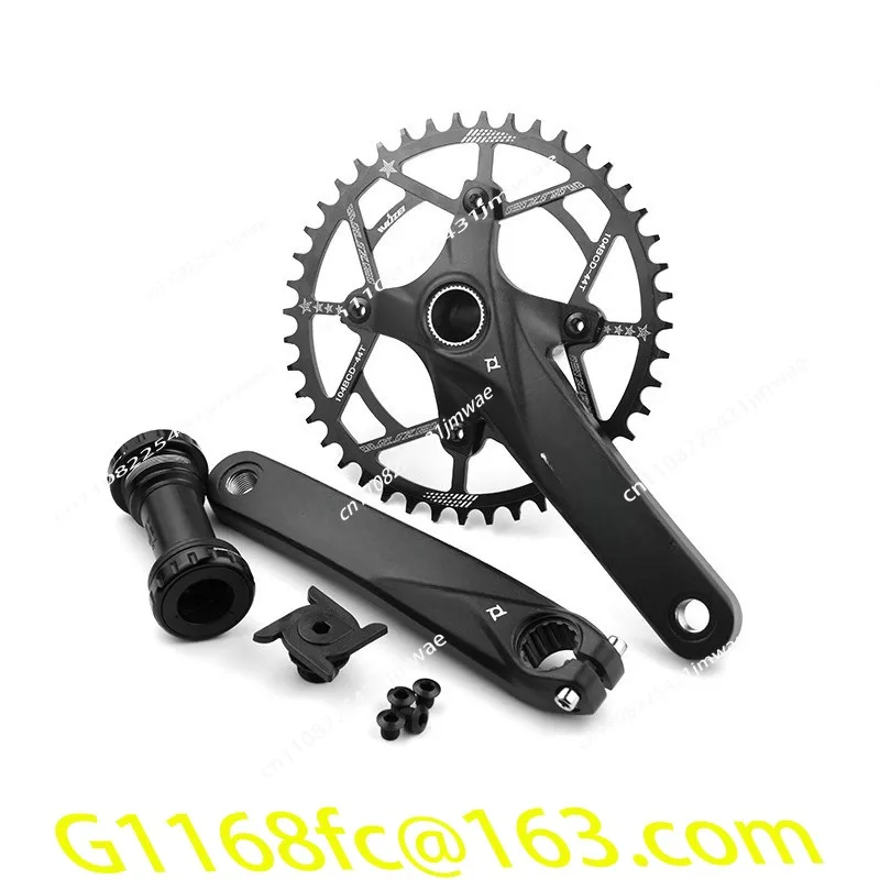 Mountain bike hollow crank bicycle hollow tooth plate 32T-52T anti-white central shaft