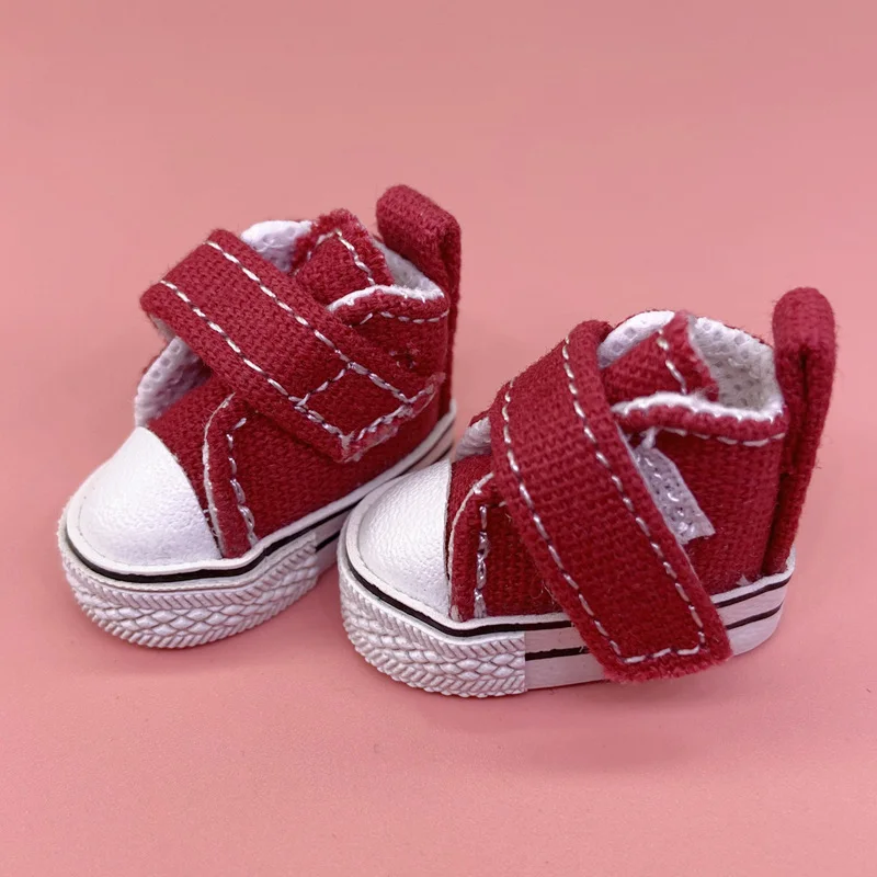 Tilda 3.6cm Fabric Doll Shoes For Blythe Doll Ob24 Toy Doll 1/8,Canvas Sneakers Shoes for EXO KPOP Stuffed Doll 1/6 Joint Body