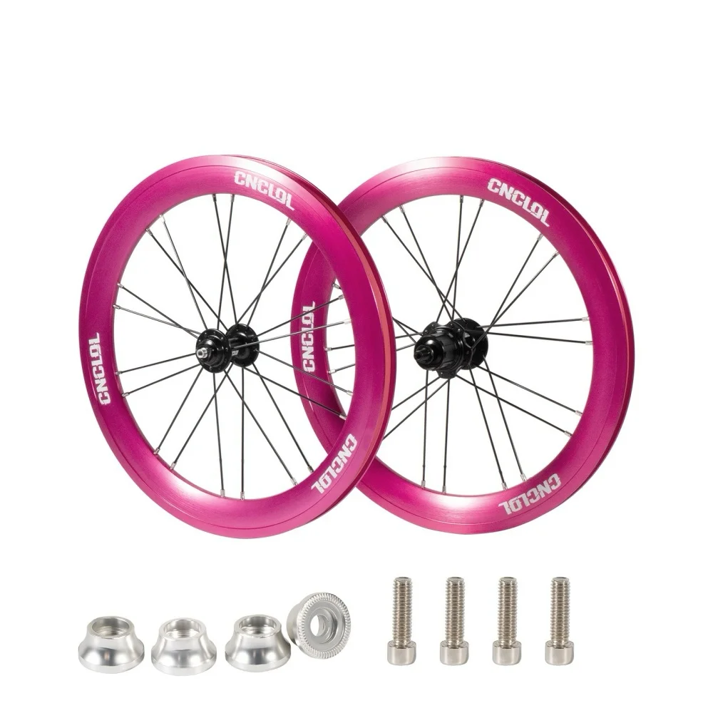 

CNC 16 inch 349 Wheelset For Brompton Folding Bike, Front And Rear Wheel Set, V Brake, Aluminum Alloy Wheels,Fit 9 10 11S