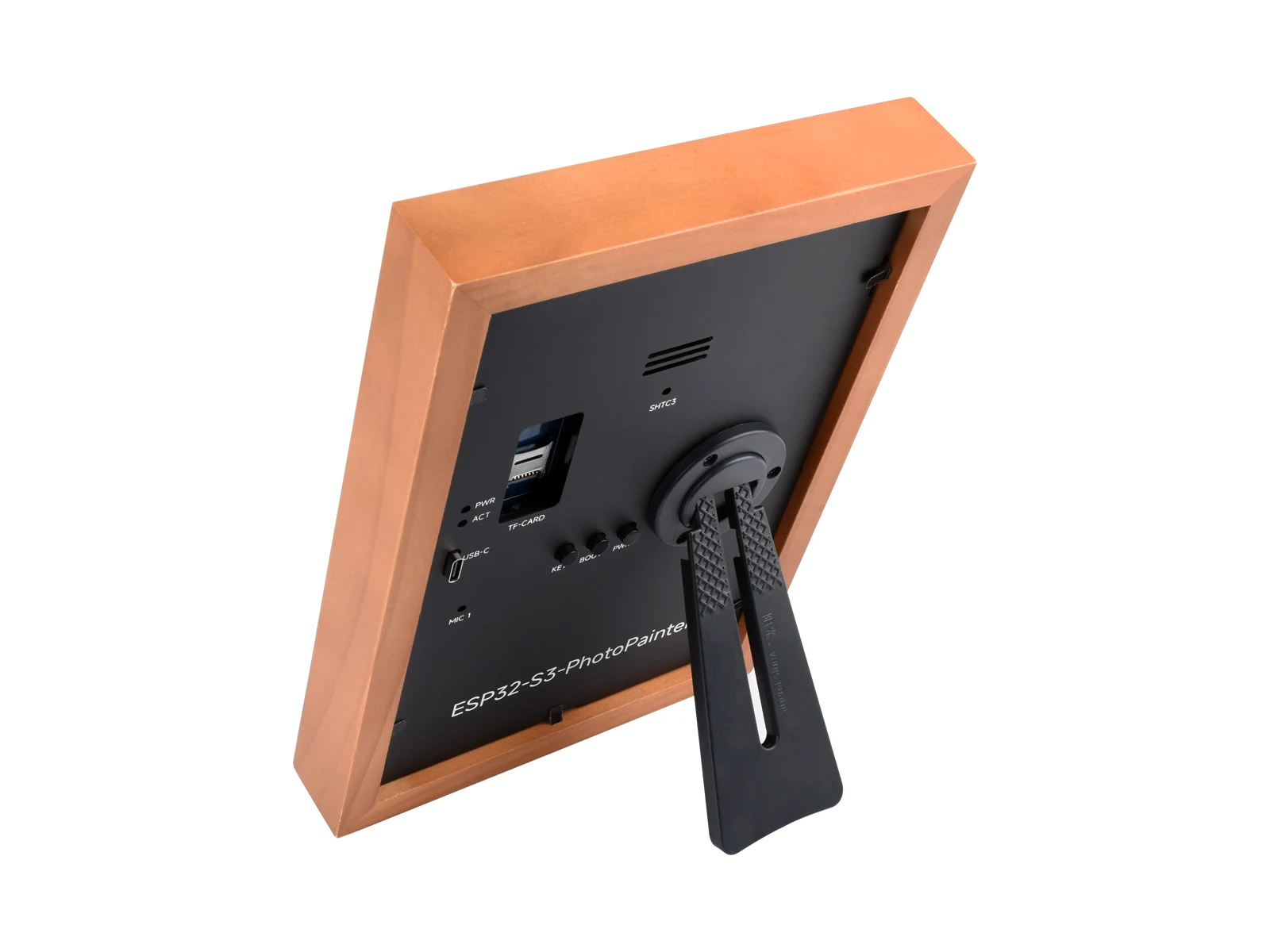 ESP32-S3-PhotoPainter 7,3 inch E6 Full Color E-paper-display met massief houten fotolijst, ultralange stand-by, resolutie 800 × 480