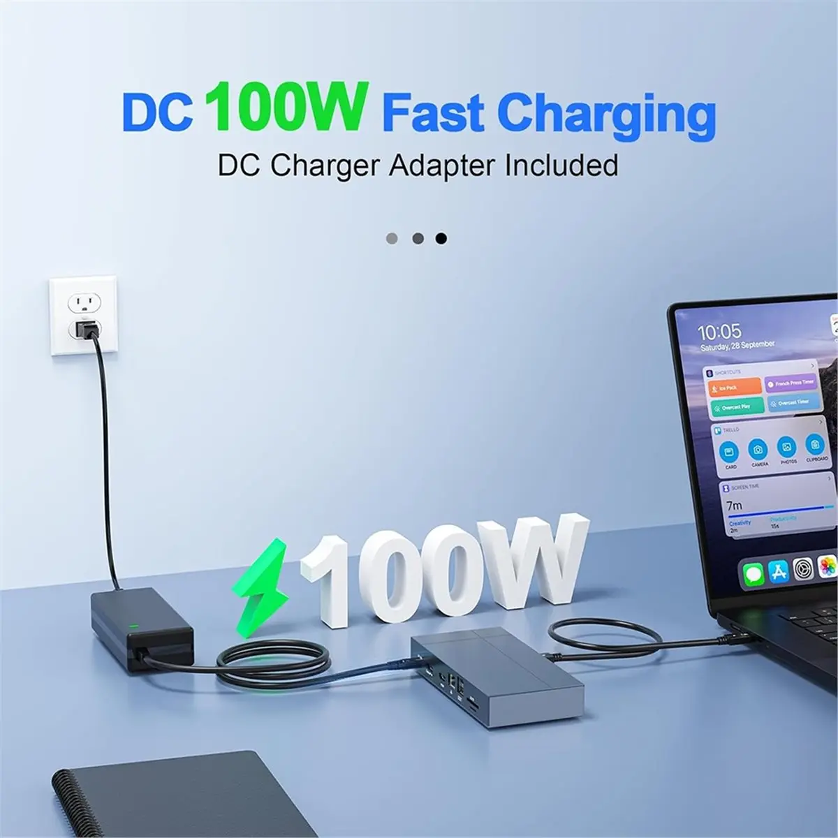 13 in 1 Dock,100W Charging,40Gbps,Single 8K or Triple 4K Displays, USB-A/C, Ethernet for /// US Plug