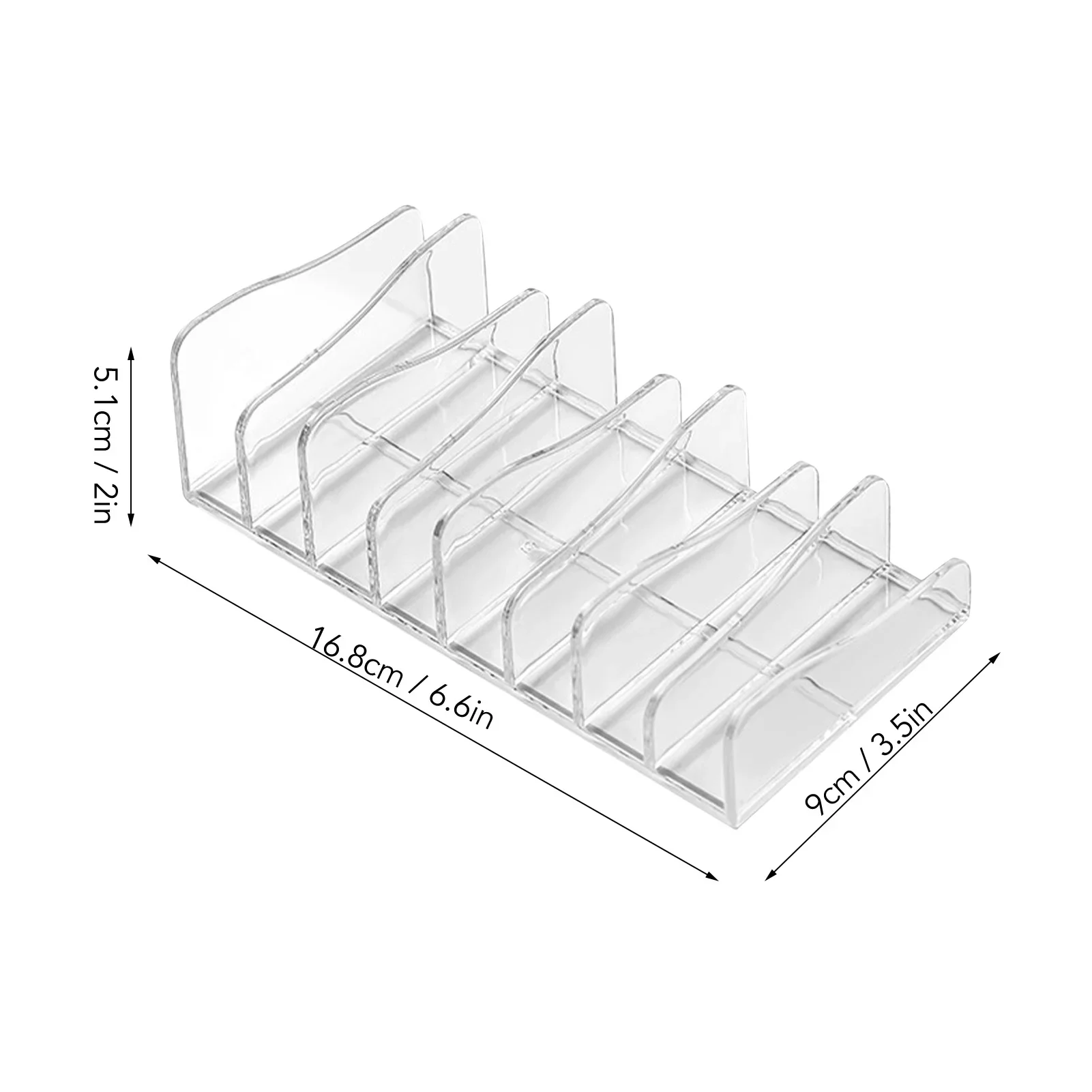 Desktop Eyeshadow Shelf Transparent Plastic Makeup Palette Organizer Multi Compartment Cosmetic Storage Holder