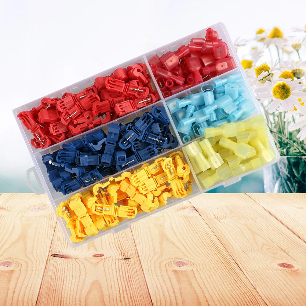 

240 шт. обжимные клеммные соединители, термоусадочные изолированные концы проводов с полиолефиновым покрытием для надежных электрических соединений