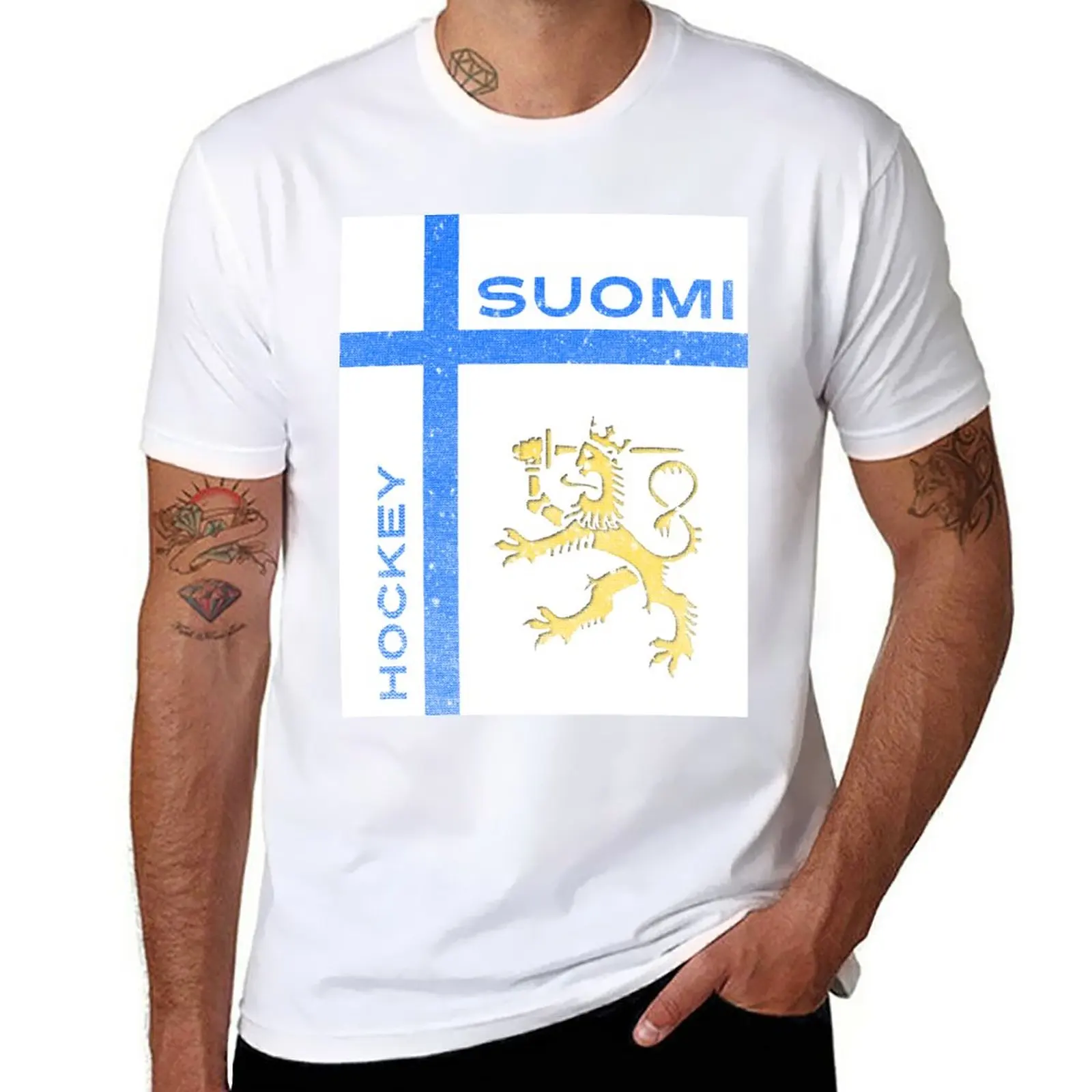 

New Finland Hockey T-Shirt custom t shirts customized t shirts men graphic t shirts