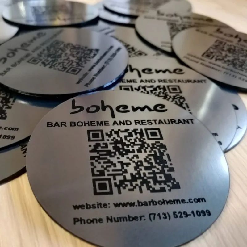 QR Menu Sign for Restaurant Scan to Order Contactless Table QR Code Disc 70mm