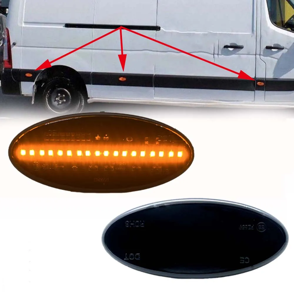 

LED Side Marker Lamp Turn Signal Light For Renault Master MK3 Van Nissan NV400 Van 2012- Opel Movano MK2 2011-