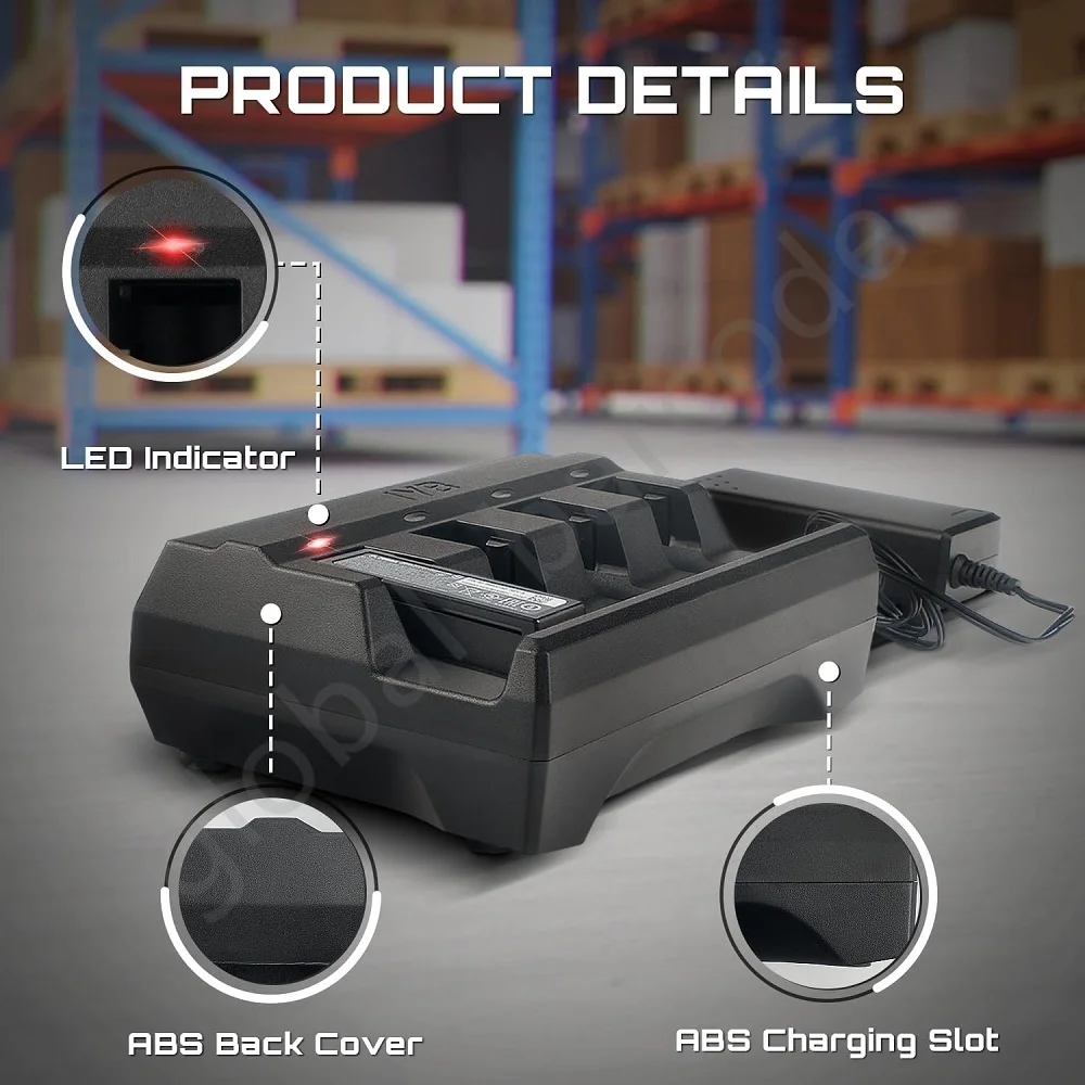 4-Slot-Akkuladegerät für Zebra-Barcode-Scanner DS3678 DS3600 LI3678 LI3600 LS3678 LS3600 SAC3600-4001CR