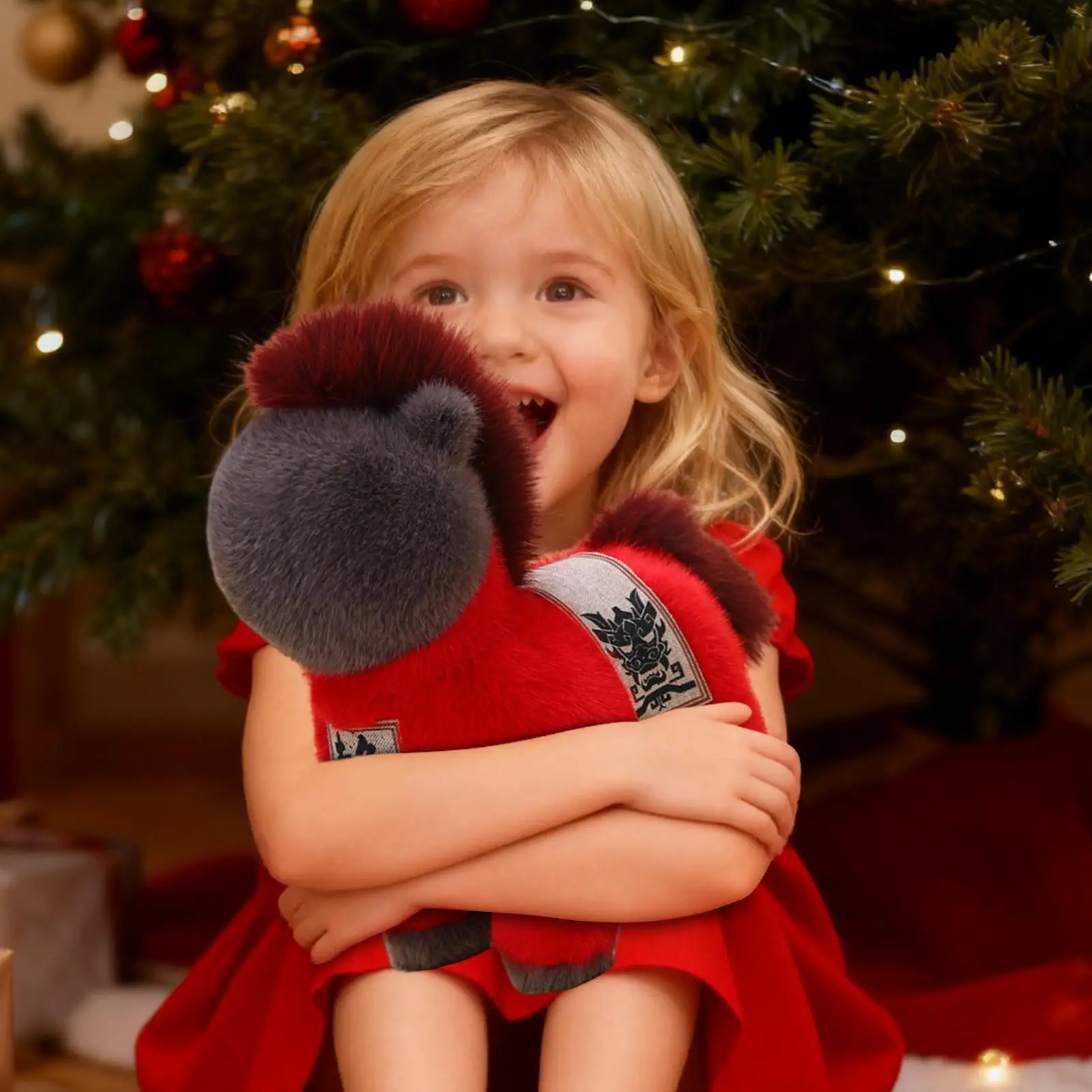 

Year Of The Horse Doll Lunar Year Decoration Horse Figure Plush Doll for Party Sofa Bed Couch Desk Boys Girls Friends Collectors