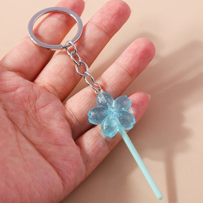 Cartoon Candy Farbe Harz Lutscher Schlüsselanhänger für Kinder Simulation Lebensmittel Schlüsselanhänger DIY Handtasche Anhänger Schlüsselanhänger DIY Zubehör – Detail 4