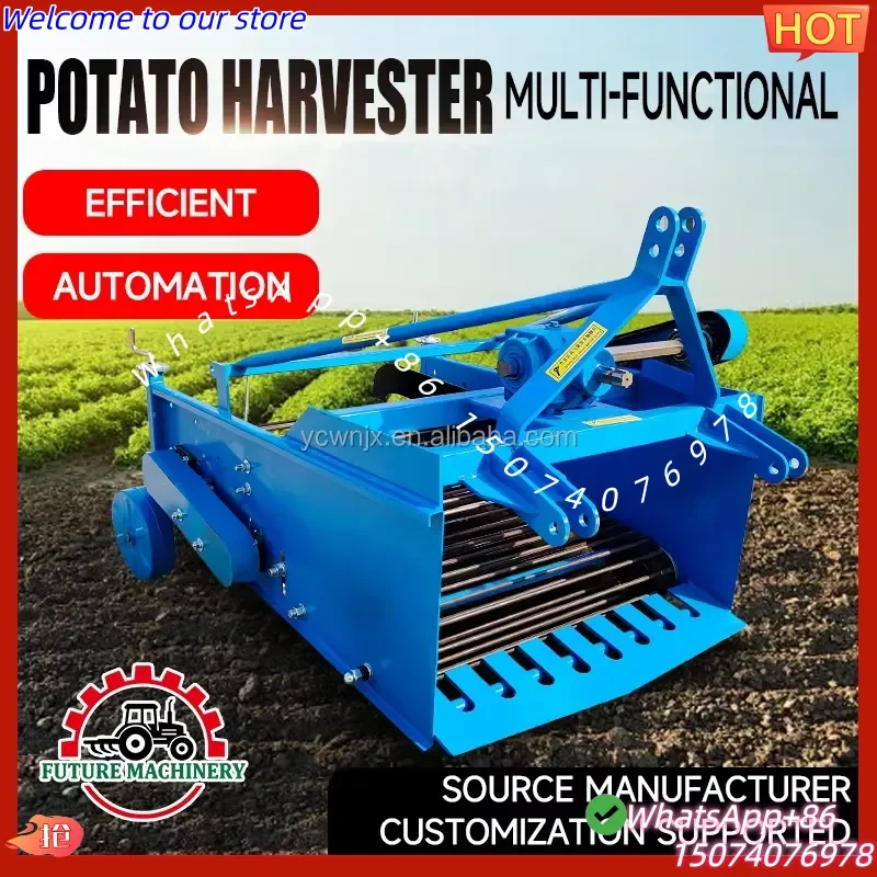 2026 Mini Potato Harvester PTO Driven Potato Digger Walking Tractor Sweet Potato Peanut Garlic Harvest Machine