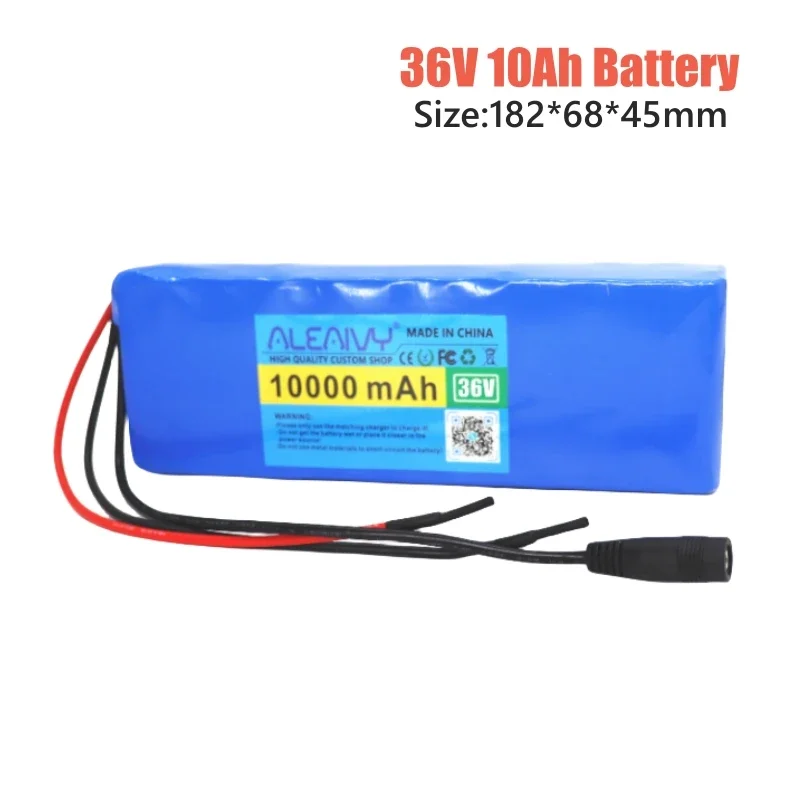 Aleaivy 36V 10Ah 10S2P 18650 rechargeable battery pack with BMS, suitable for electric walking tool Kick pedal PCB, 18650 batter