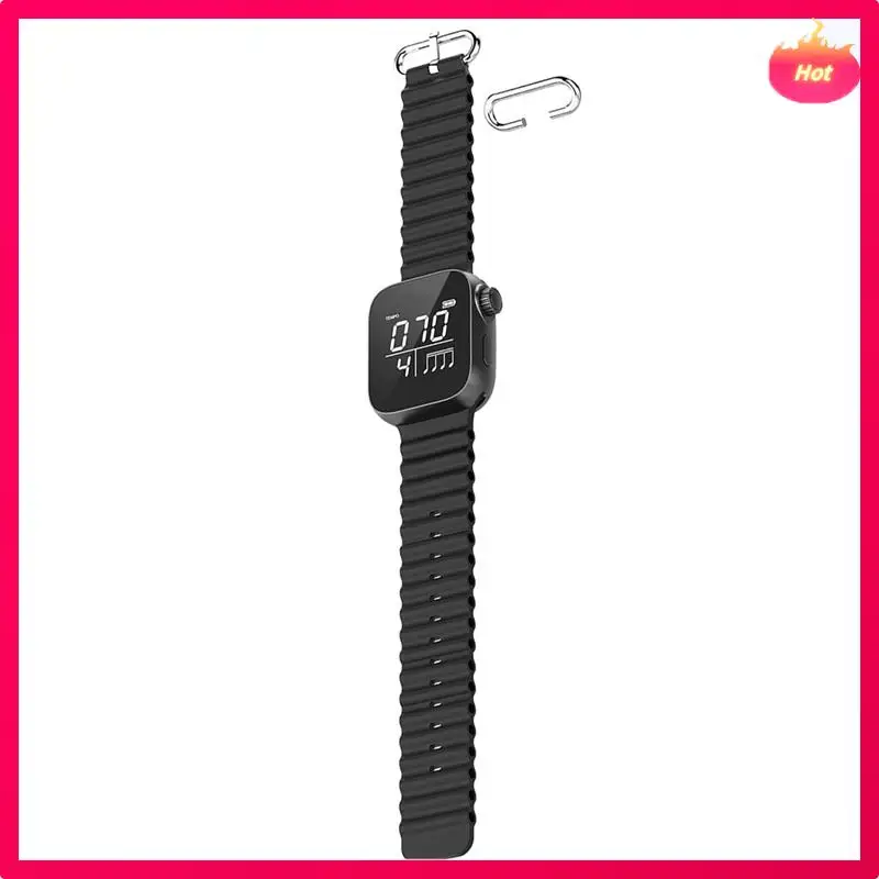 ABKG 振動メトロノームウォッチ パルスセンサー ミュージシャンやエクササイズ愛好家向け 精密タイミング スポーツモード