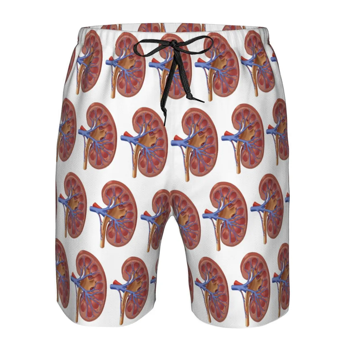 Medical Illustration Of Kidney Anatomy Trunks Beach Board Shorts Casual Quick Dry Swim Summer Men Pants