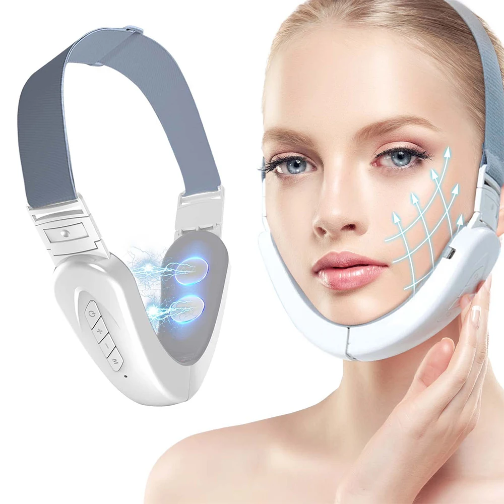 EMS Face Lifting Machine Double Chin Remover Face Slimmer V Line Jaw Face Lift Skin Tightening Device Facial Vibration Massagers