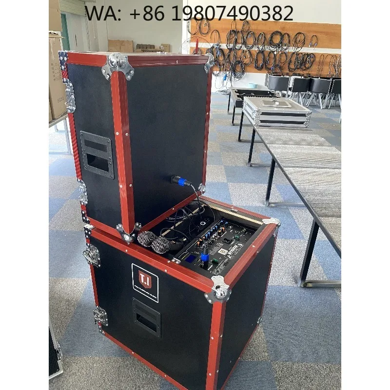 15 Inch Subwoofer with Microphone Flightcase Complete Set Professional Sound