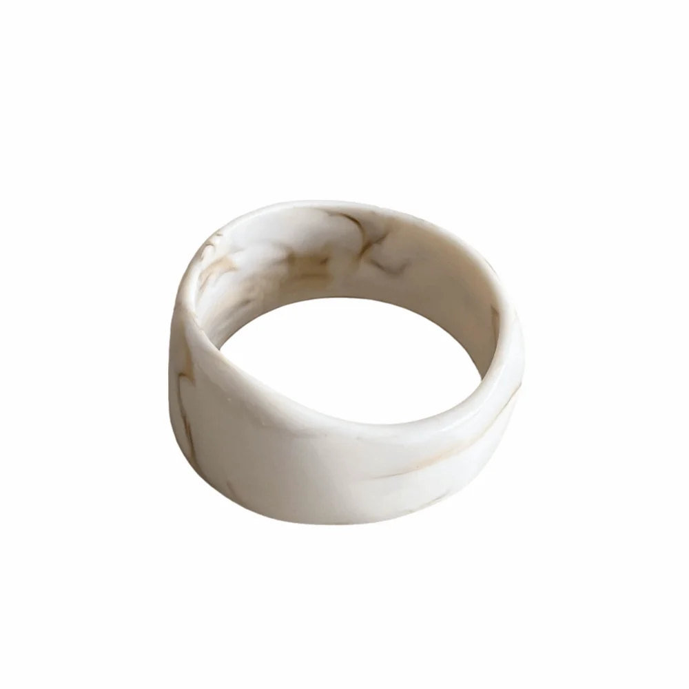 Vintage Smudged Irregular Resin Bracelet Thickened Geometric Wide Chunky Bangle Exaggerated Marbling Cuff Bracelet Gifts