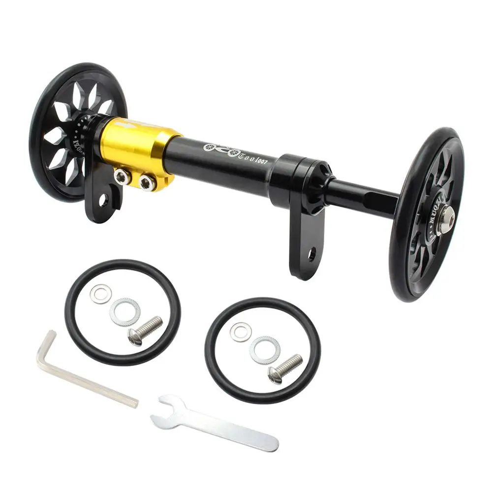 

Folding Bike Easy Wheel Bar 1pcs Aluminum Accessories Durable Telescopic Rod Auxiliary Wheel for Bikes Walking