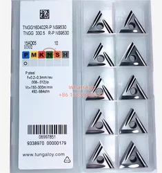 TUNGALOY TNGG160402R TNGG160404R TNGG160408R TNGG160402L TNGG160404L TNGG160408L NS9530 GH110 TH10 Carbide Insert TNGG Inserts