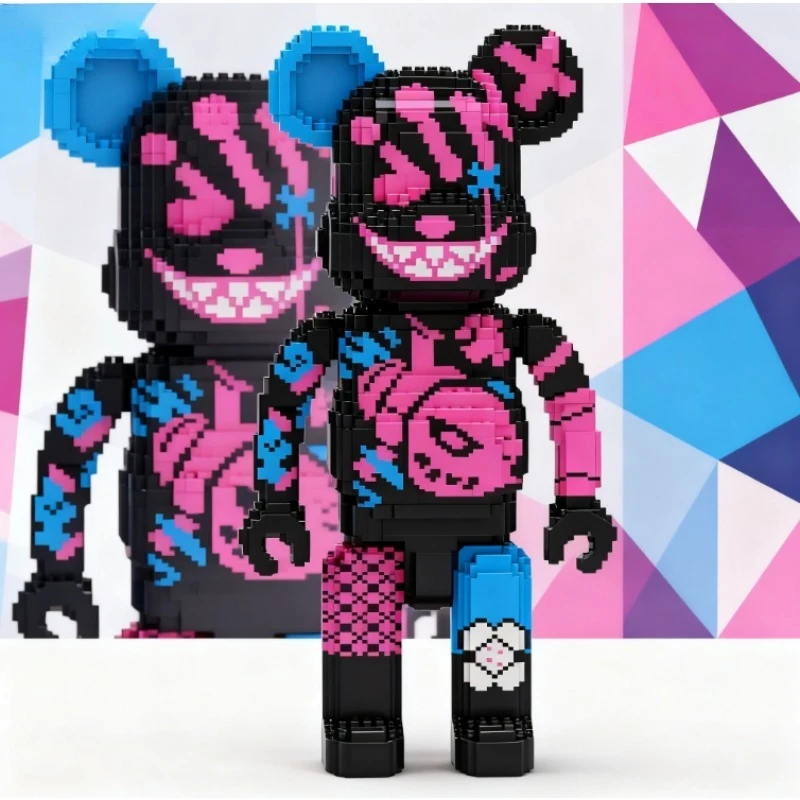 Bestseller Fluid Art Bär Bausteine Kawaii Bär Halb Anatomie Bär Ziegel Figur Modell Mini Ziegel Spielzeug für Geburtstag Geschenk