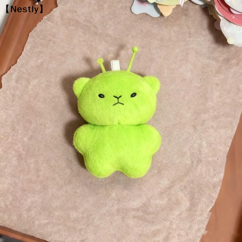 Alien Cat Plush Toy Cartoon Stuffed Animal Keychain Accessories Creative Ugly Cute Backpacks Pendant Party Gift〔Nest〕