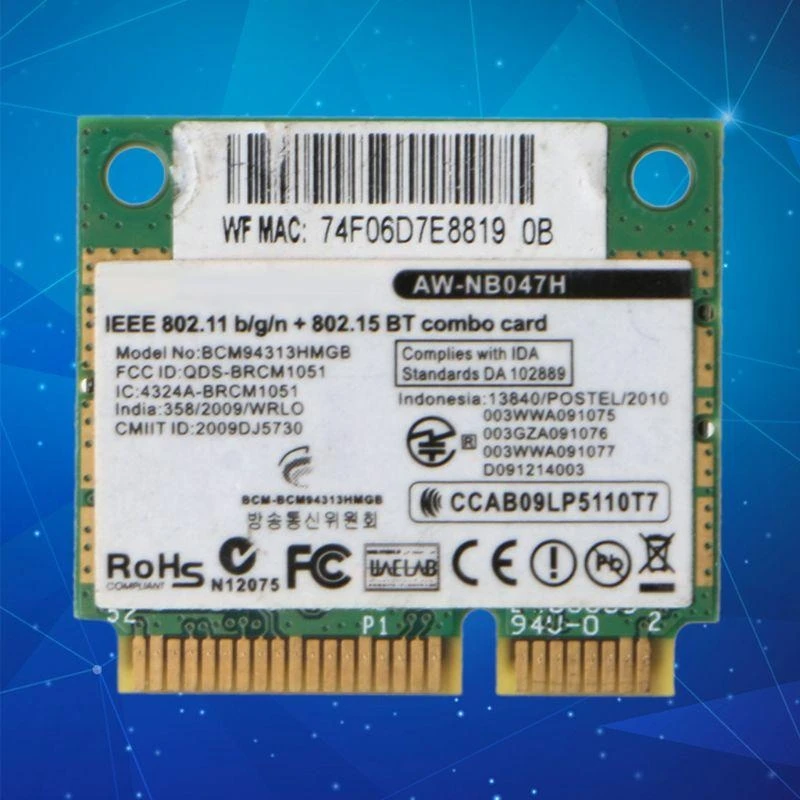 Wireless Card for Broadcom BCM94313HMGB AW-NB047H BCM4313 Mini Pci-e Wifi Card