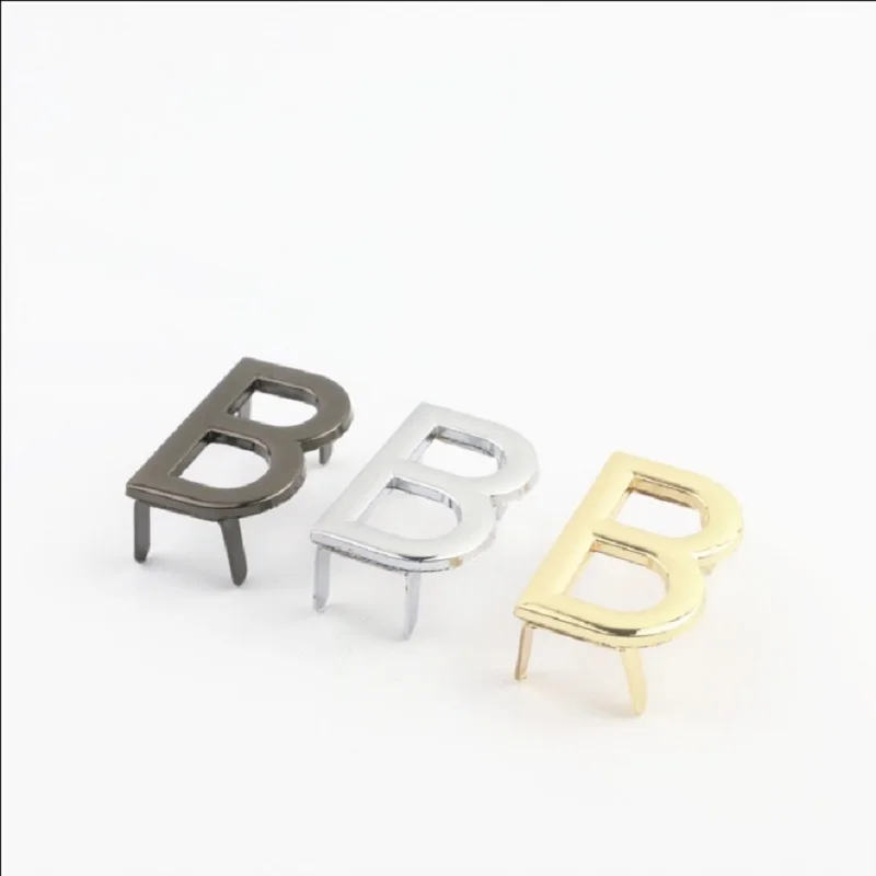 10pcs/lot new luggage Leather goods Handbag Hardware Handbag metal letter B decorative buckle LOGO buckle Decorative buckle