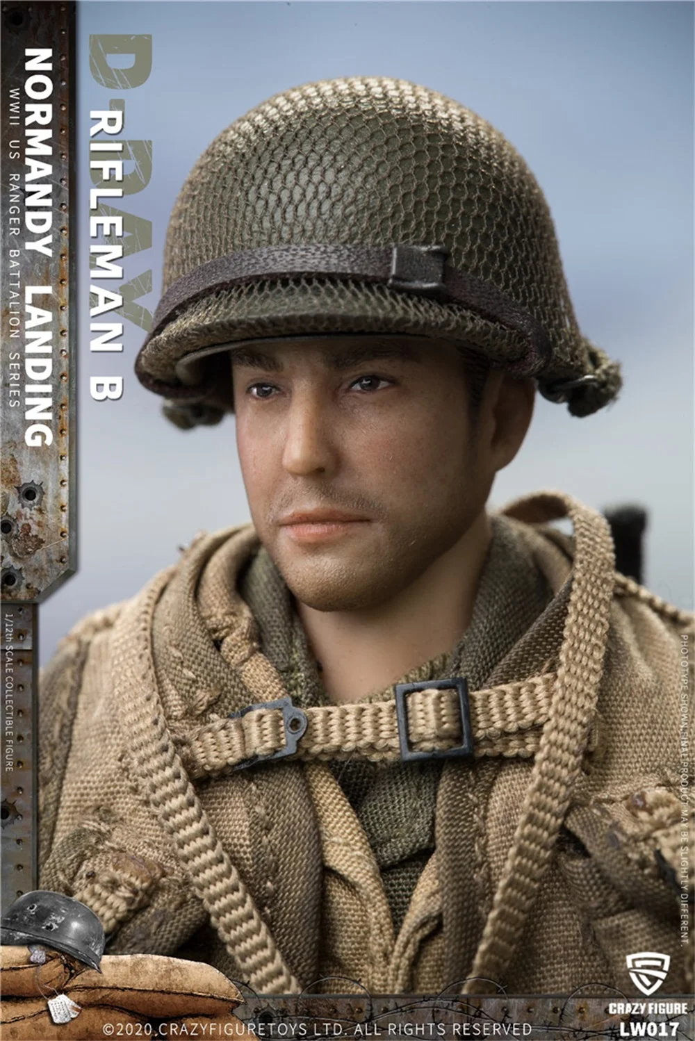 Crazy Figure 1/12 LW017 WWII U.S. Rangers On D-Day Rifleman B Full