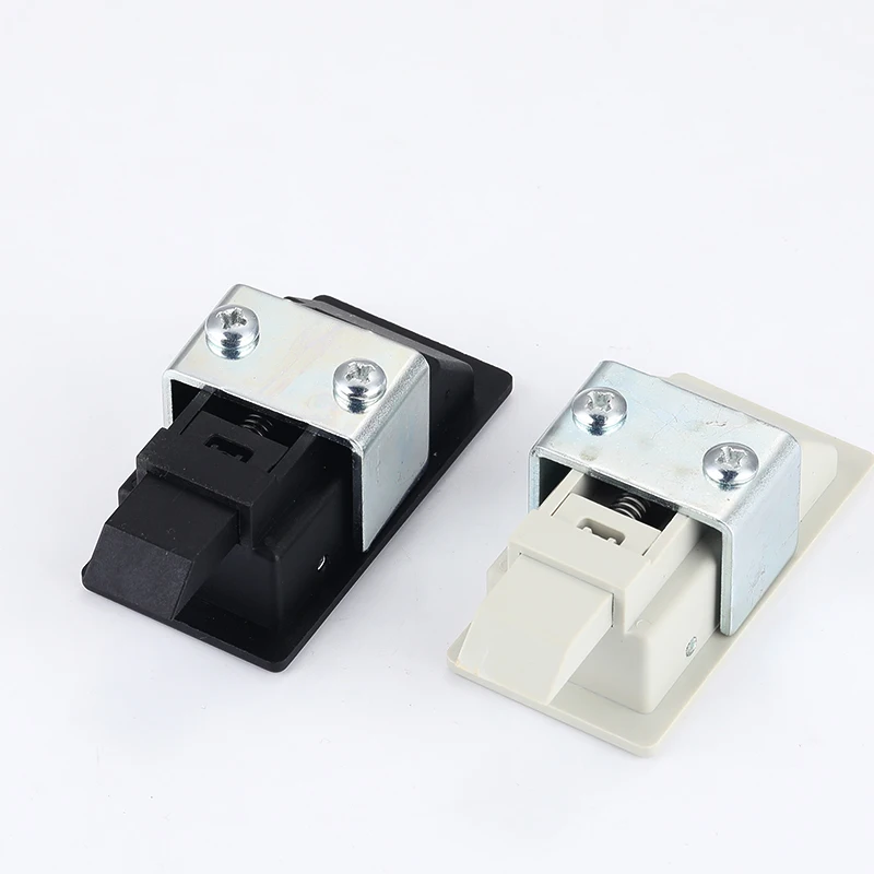 2pcs Estseller ABS Plastic Push Keyless Door Lock Industrial Electric Cabinet Close Inline Panel Latch Lock Door & Window Handle