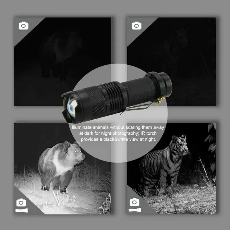 5W Mini IR 850nm 940nm Flashlight Adjustable Focus Infrared Radiation Tactical Torch Waterproof Night Vision IR Hunting Light