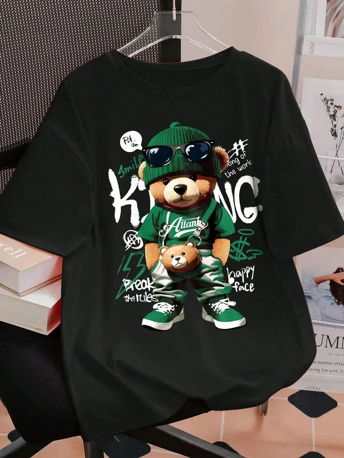 Hip Hop Style Printed Anime Cottont Shirt 2026New Men Women Loose Fit Short Sleeve Top Breathable Comfortable Summer Tee 100%