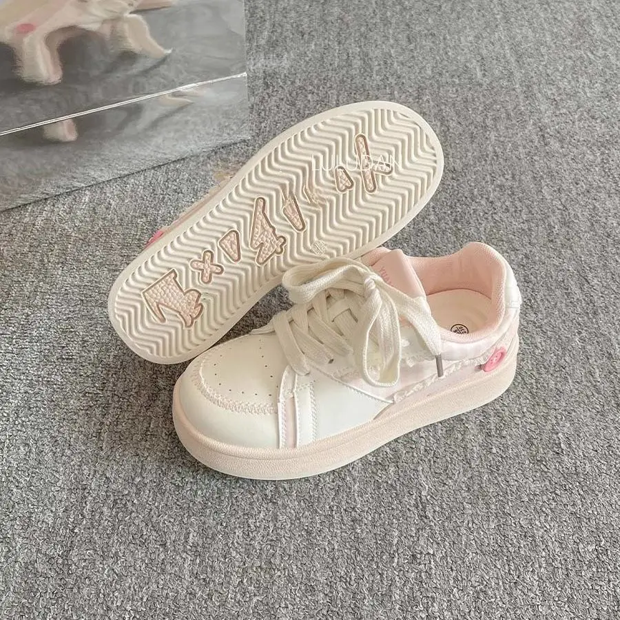 

Дизайнерские женские дышащие кроссовки в полоску, летние милые туфли на пуговицах, кроссовки на толстом каблуке, повседневные кроссовки на платформе для бега, массивные кроссовки Y2K