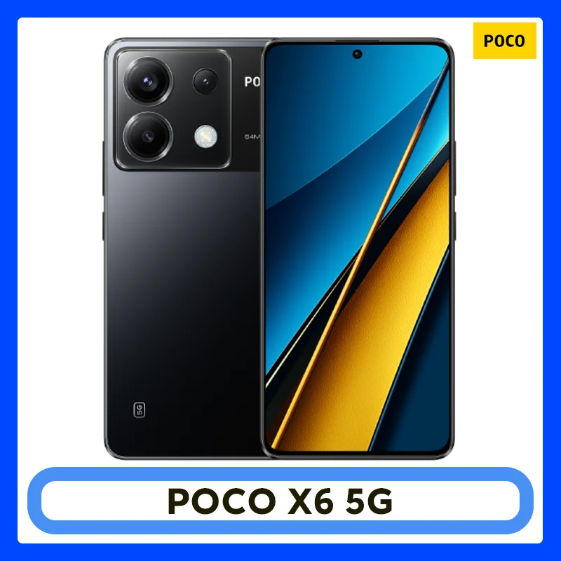 Poco X6 5G Global Version Snapdragon® 7s Gen 2 CrystalRes 120Hz FIow AMOLED 64MP Triple Camera with OIS 67W Turbo Charging