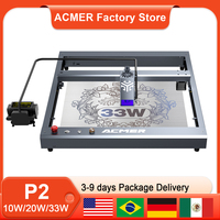 ACMER P2 33W Laser Engraving Machine DIY Logo CNC Laser Engraver With 20W Laser Head Cutter Machine For Leather Wood Acrylic