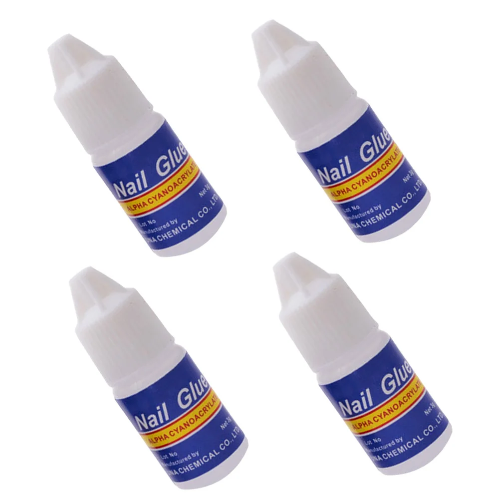 4 pezzi 3G colla per unghie per unghie acriliche adesivo forte strass punte finte strumento per manicure inodore professionale