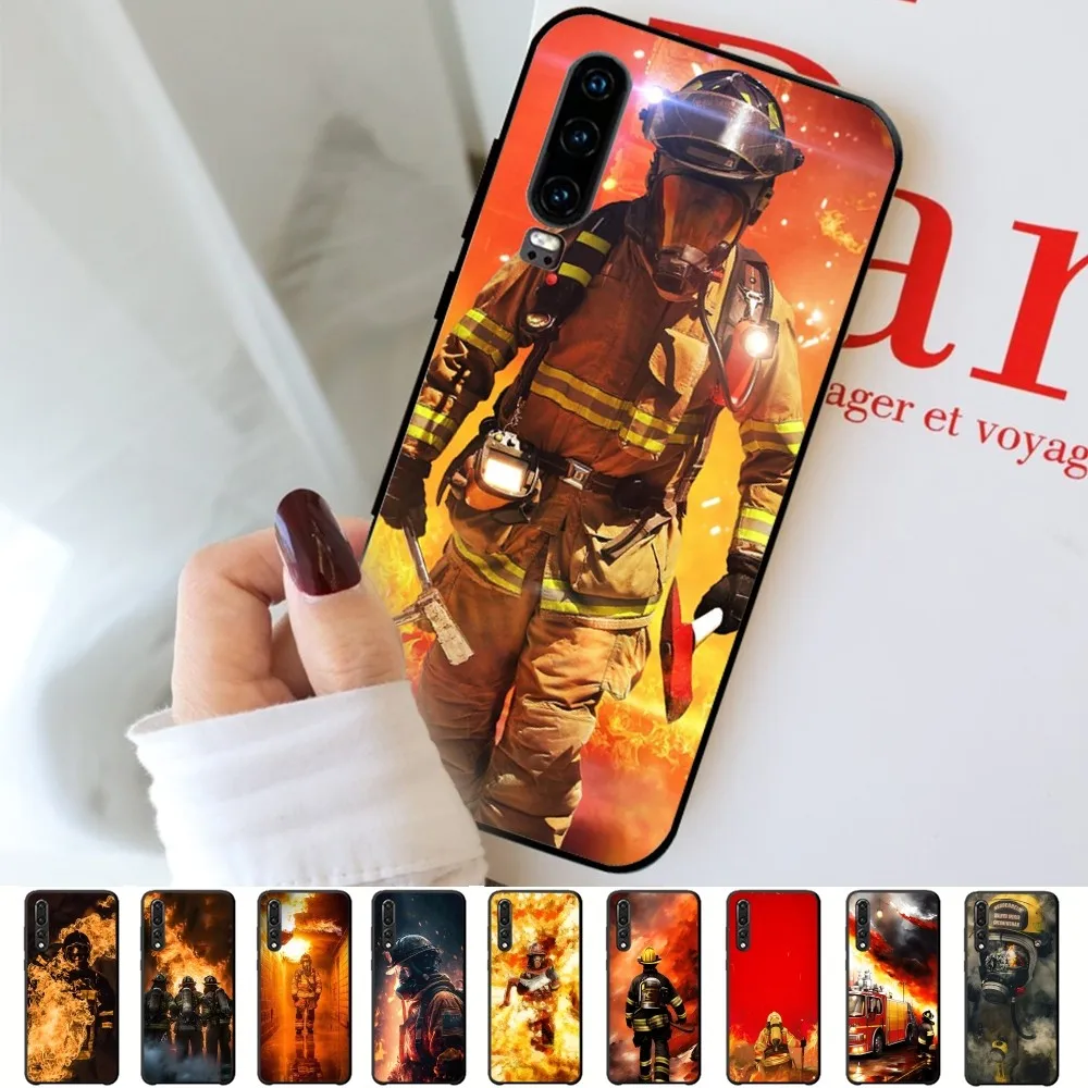 Firefighter Heroes Fireman Phone Case For Huawei P 8 9 10 20 30 40 50 Pro Lite Psmart Honor 10 Lite 70 Mate 20lite