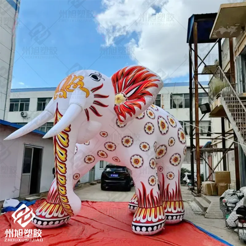 Giant inflatable elephant air model flower elephant animal mascot balloon decoration props