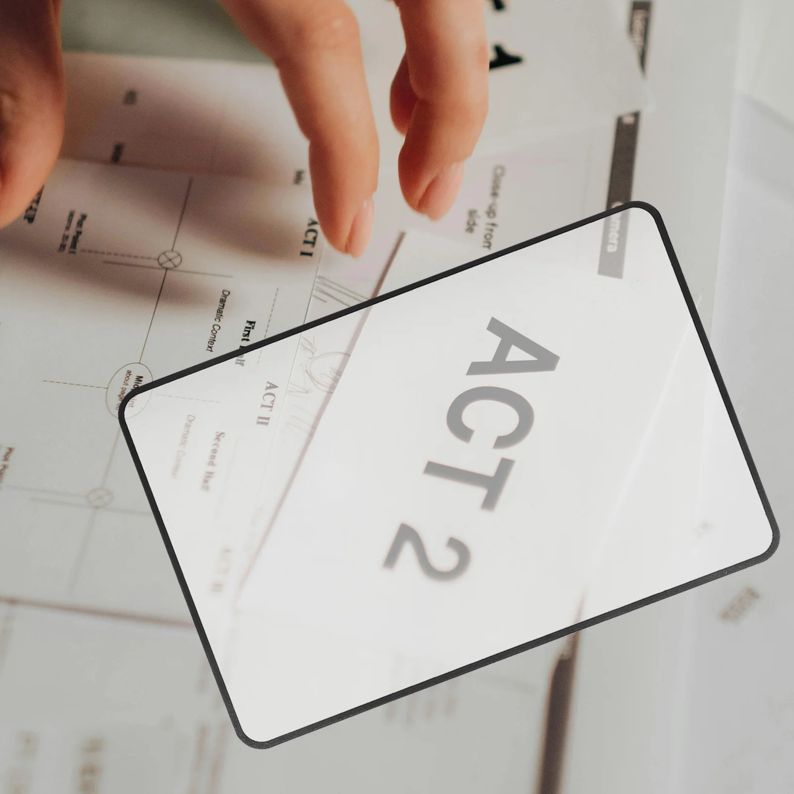 

PVC Magnifying Bookmark Large Viewing Area Lightweight Card Size Full Page Magnifier for Reading Books Documents